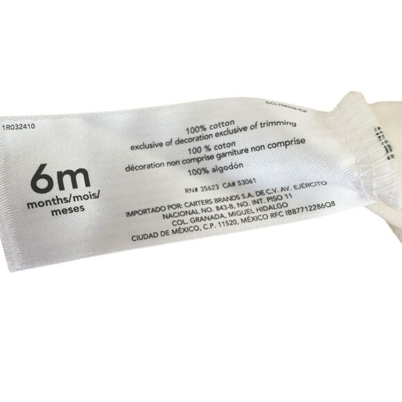 Carter’s Baby Jungle Animal Pattern Print 100% Cotton One Piece Footie. 6 Months - Picture 5 of 6